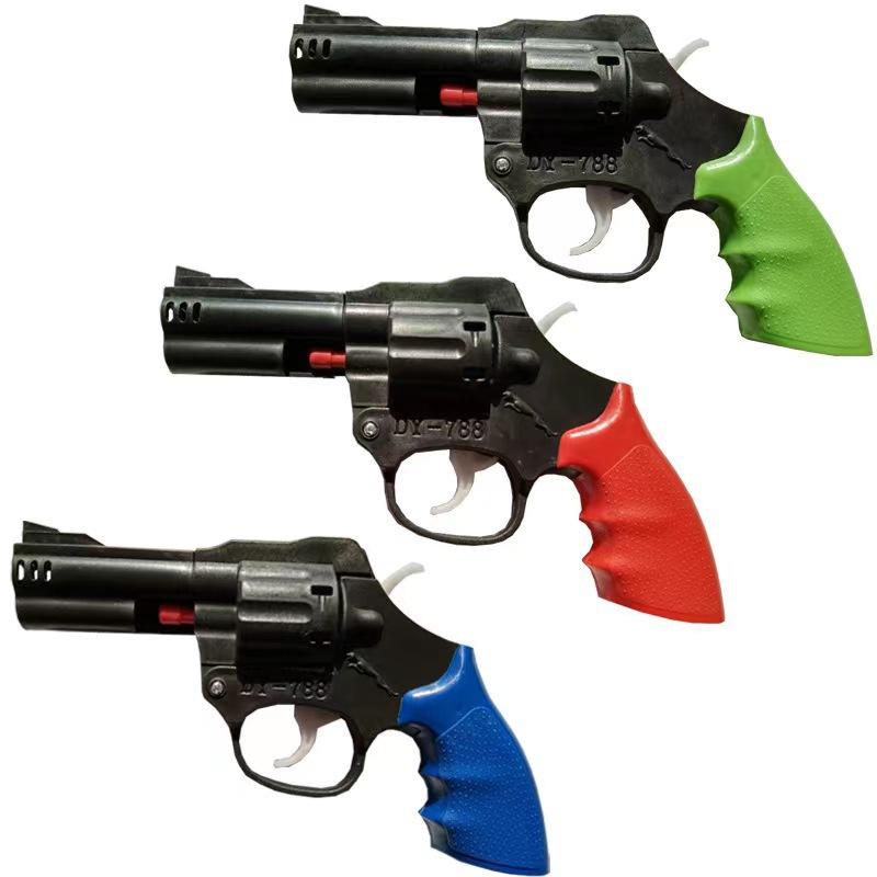 Pistola Giocattolo Revolver Mini Non Sparante Pistola a Pop-up Tappo Inerte Pistola Finta per Adulti Collezione Regalo di Compleanno per Ragazzi