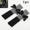 Cute And Practical Car Seat Belt Shoulder Cover With Plaid Bow Tie Design Car Accessories