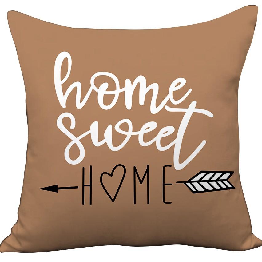 Modern Simple Nordic Style Plush Sofa Pillowcase Small Flower Letter Print Ins Macaron Color Pillowcase