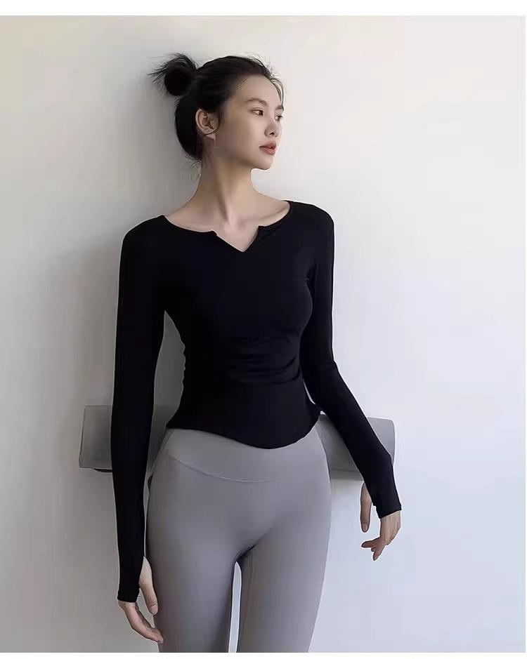 Women's Quick-Dry Slimming Yoga Long Sleeve Top – Breathable Autumn Fitness Shirt