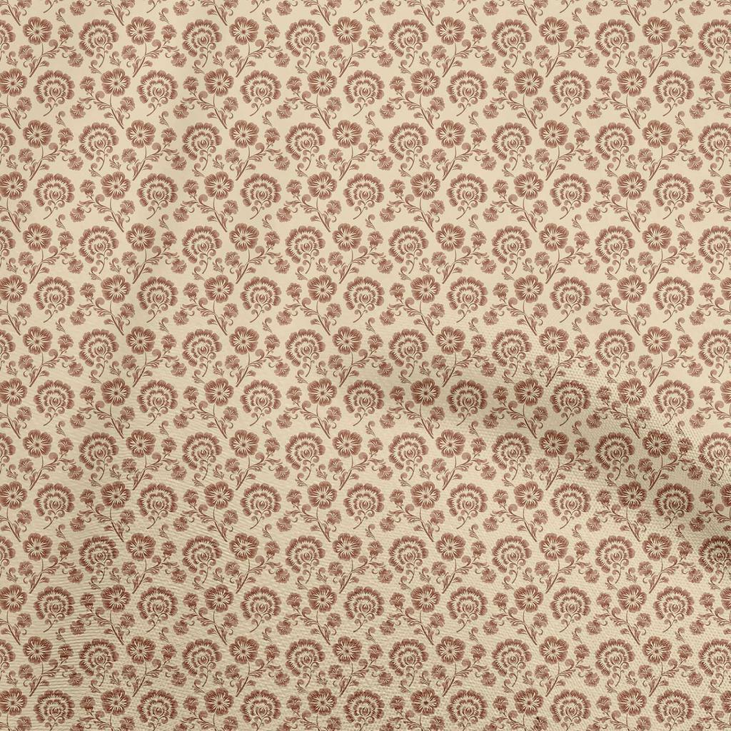 oneOone Cotton Flex Dark Green Fabric Floral Craft Projects Decor Fabric Printed By The Yard 40 Inch