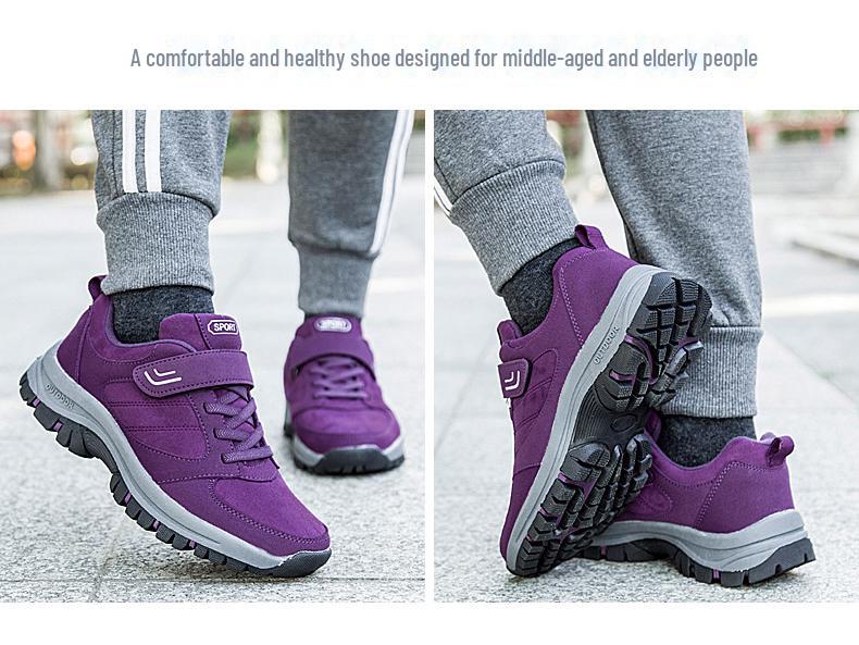 Elderly Men’s & Women’s Autumn Casual Shoes: Comfortable Cotton Walking Shoes for Middle-Aged & Seniors, One-Piece Delivery.