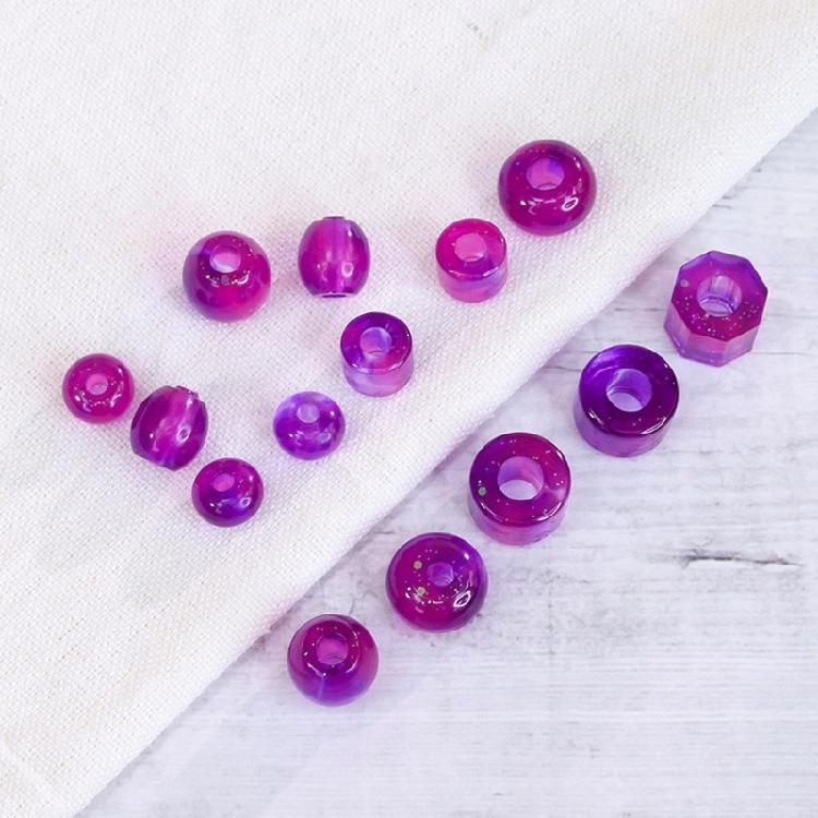 Silikonpärlformskit för DIY-hartsmycken, ädelstensgjutning, multidesignhängen, armbandstillverkningsmaterial