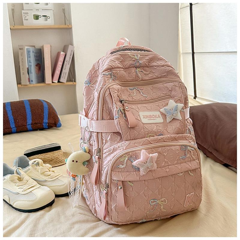 School Bag New High-value College Style Fresh and Sweet Candy-colored Backpack Junior High School Students Lightweight Backpack
