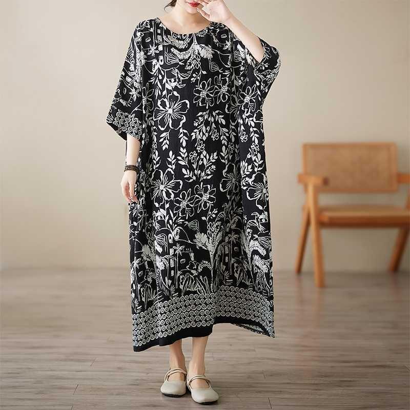 Vintage Summer Dress Sleeveless Linen Shift Dress for Women