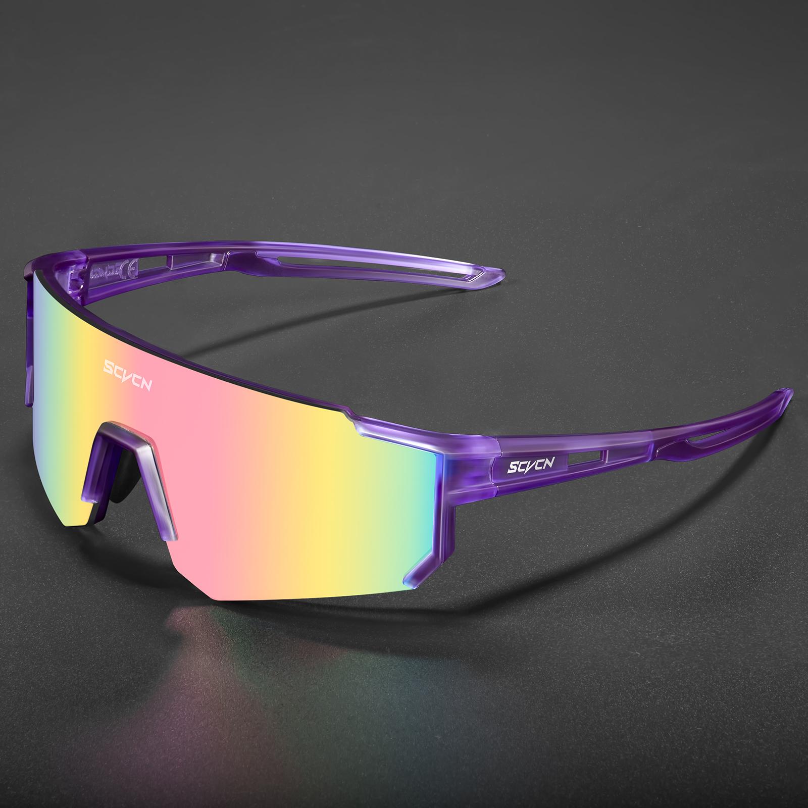 

SCVCN Fashion Cycling Glasses Bike Baseball Sunglasses for Men UV400 Sports MTB Outdoor Goggles Bicycle Women Sunglasses Riding 1 lens-no box