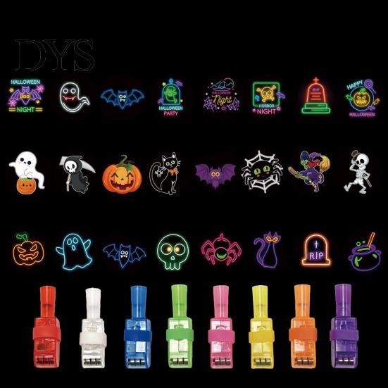 Kids Halloween Gift Set Finger Projector Lights, LED Spooky Projection Rings with Pumpkin Ghost Bat Fun Costume Party Accessories Patterns for Favors,