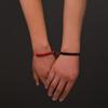 2 Piece Creative Fashion Beaded Magnetic Charm Love Pendant Knitted Couple Bracelet Jewelry Gift Wrist Accessories