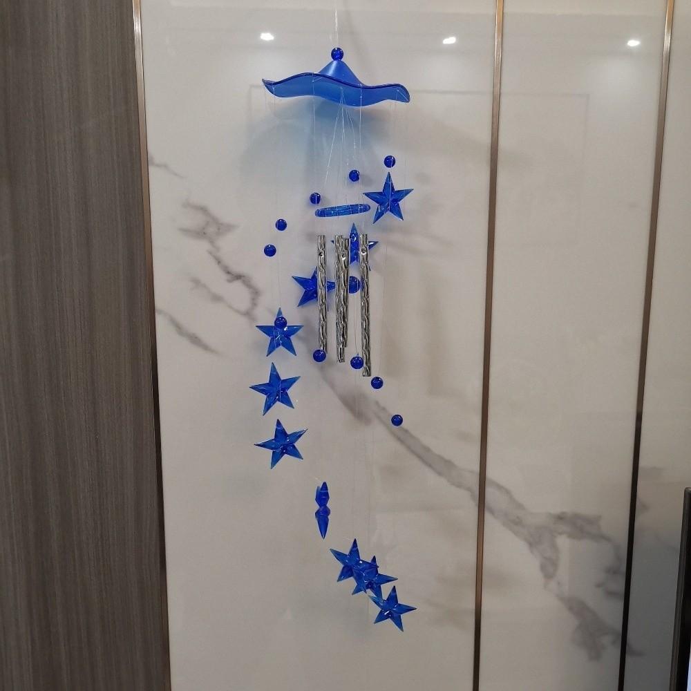 Metal Tubes Butterfly Wind Chime Star Garden Wind Chimes Window Ornaments Christmas