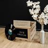 Wooden Crate for Vinyls - CREATIVE DECO - Vintage Storage - Up To 80 Records