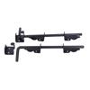2pcs Gate Ground Latch 12 Inch Metal Heavy Duty Black Powder Coated Latch Gate Drop Rod for Single