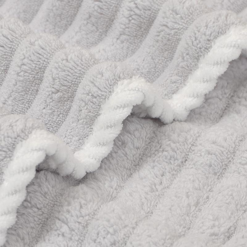 New polyester brocade coral fleece dry hair cap sleeve head towel water-absorbing quick-drying thickened spiral double-layer shower cap