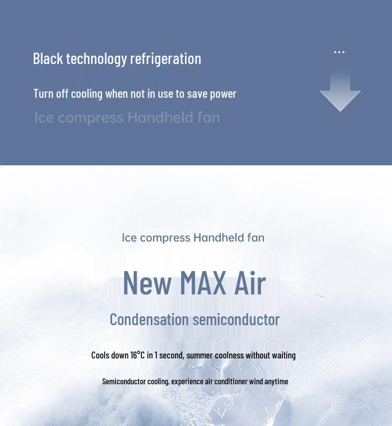 Ice Pack Handheld Mini Desktop Cooling Fan: Strong Wind for Home Use