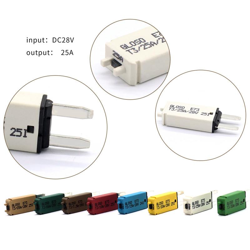 Resettable Fuse Manually Resettable 25A Mini Fuses 12/24V Automotive Fuses Motorcycle Boat Micro Fuse Car Accessories