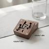 Magnetic Closure Walnut Cufflink Box Flip‑top Solid Cufflink Organizer Personalized Exquisite Wood Magnetic Closure Storage
