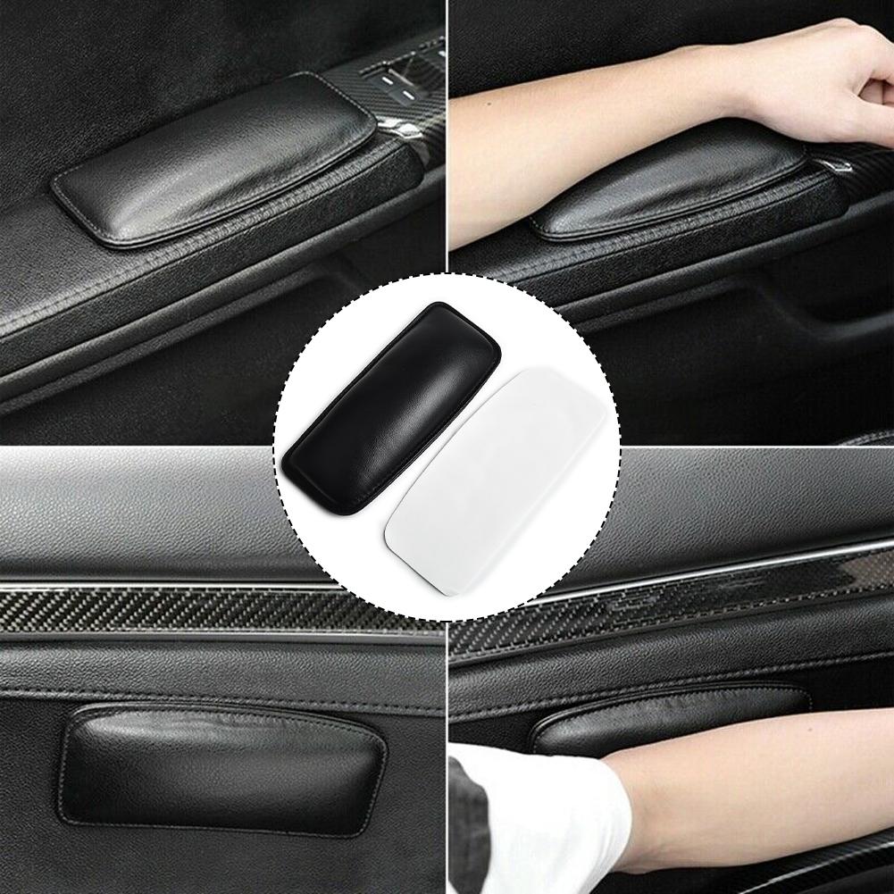Black Car Mats Door Control Pillows Foot Headrest Cushions Knee Pads Leg Pads