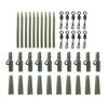 40Pcs/Set Carp Fishing Accessories Set with Storage Box Portable Metal Swivels Soft Tubes Sleeves Carp Fishing Gear Equipment Kit