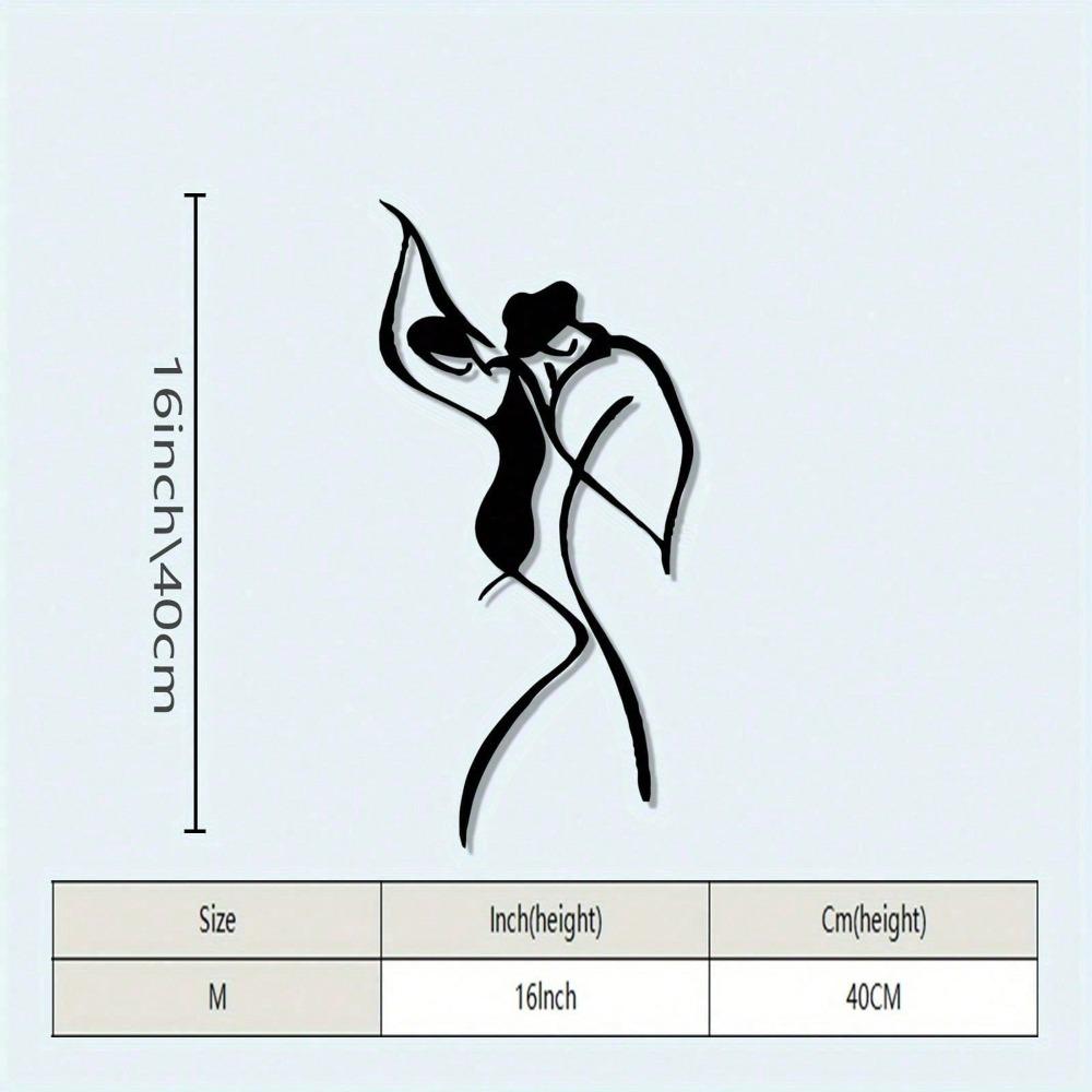 Tango Dance Metal Wall Art Romantic Couple Sculpture Mural Home Decor Gift