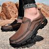 Genuine Leather Men Shoes Casual Outdoor Slip On Loafers Men Leather Shoes Flats Moccasins Walking Shoes Non-Slip Dropshipping