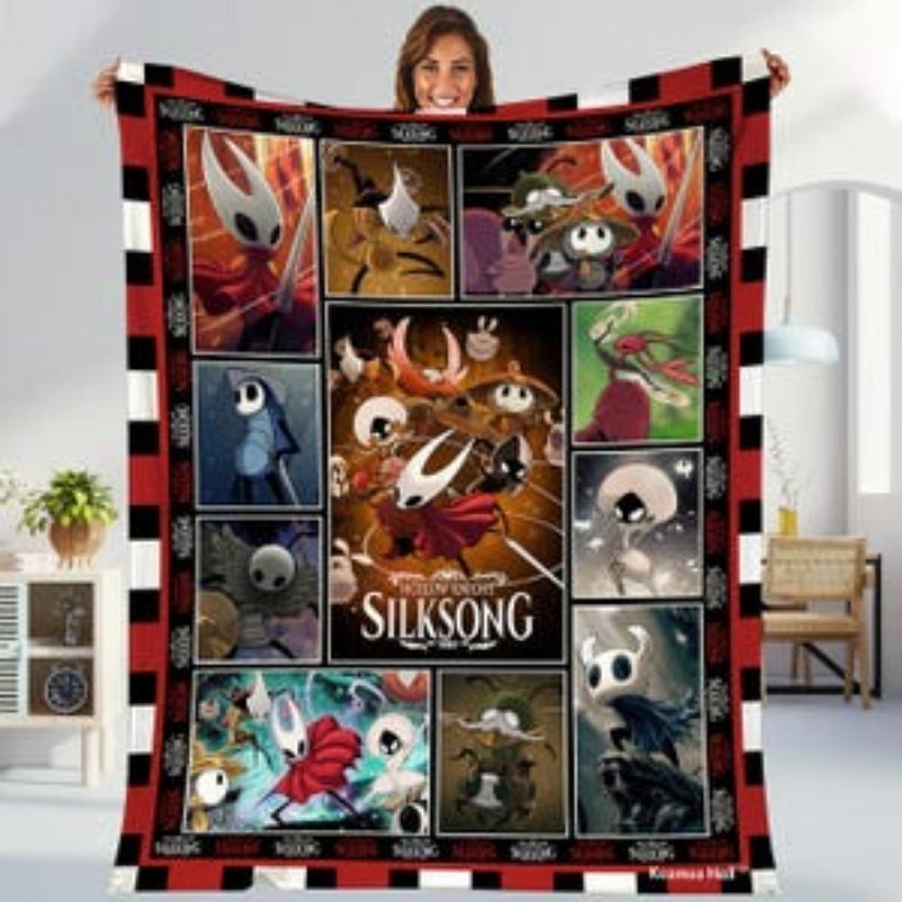 Hollow Knight Silksong Blanket many sizes 2D print hornet hollow knight silk song thick fleece sofa bed cozy passion