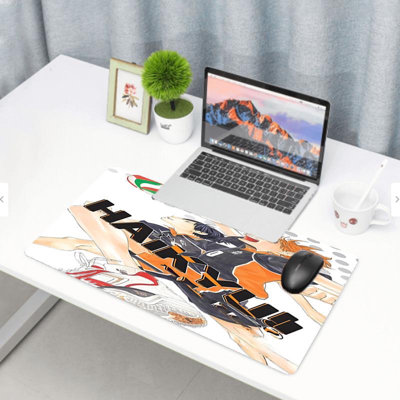 Haikyu Print Mouse Pad, Anti‑Slip Desktop keyboard Mat, for PC Laptop Gaming Working Daily Use, Cool Festival Surprise Gift