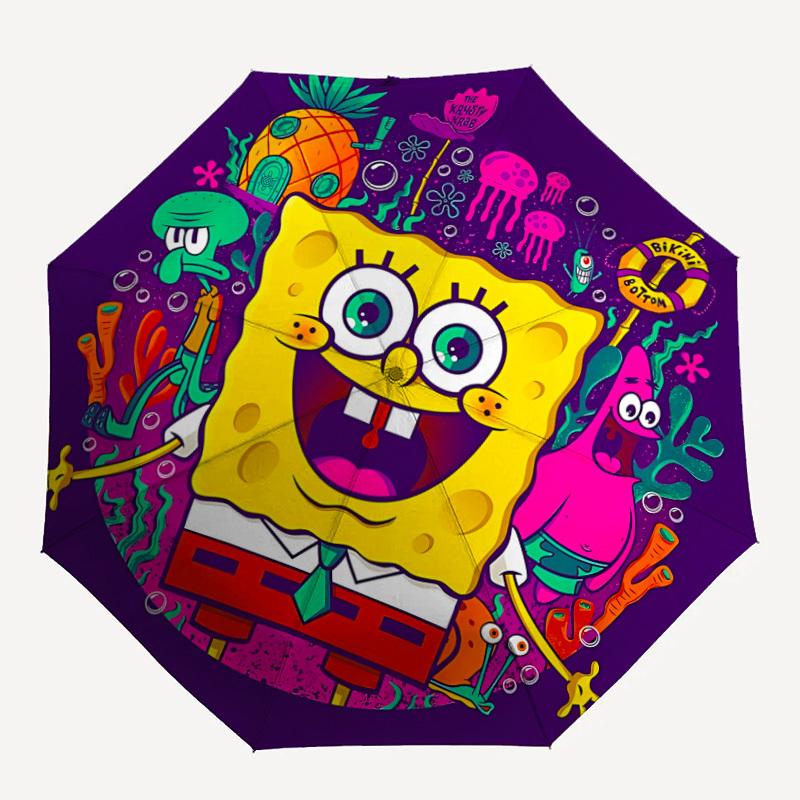 

1pc SpongeBob Auto Umbrella 8-Bone Design Compact Gear for Outdoor Travel, Perfect Helloween Chrismas Gift for Friends or Family yy250903223