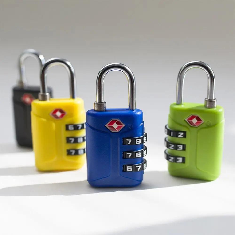 TSA Customs Padlock Travel Suitcase Luggage Backpack 3/4 Digit Combination Lock Portable Anti-theft Cabinet Locker Security Tool