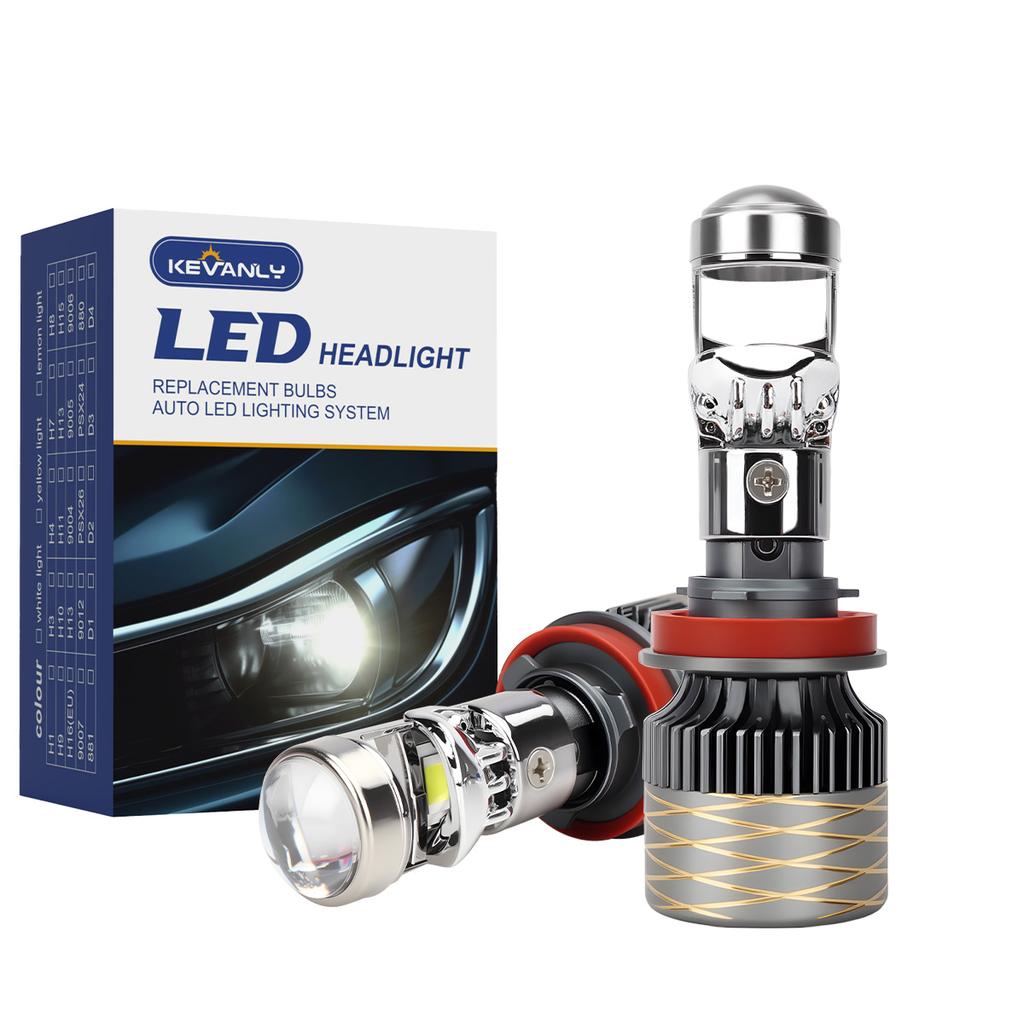 H4 H11 LED Headlight 30W Canbus Fog Light 12V Hi/Lo Beam Light Super Bright Daytime Running Light 6000K A80 Lens Car Accessories