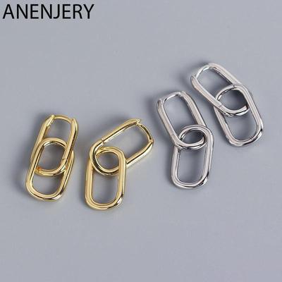Women'S Fashion Jewelry Geometric Oval Earrings Women Simple Metal Style Detachable Earrings Women