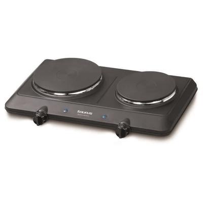 WHITE AND BROWN - Stove - 2 Burners - 2250W - Volcano Duo - Black