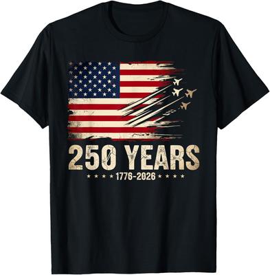 250 America Years 1776 2026 Fighter Jets 250th Anniversary T-Shirt
