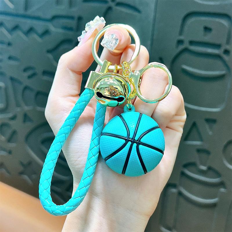 1/2Pcs Keyring Holder Creative Colorful Key Accessories Basketball Keychain 9 Colors Car Key Chain Plastic Ball Bag Pendant