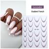 Minimalist Waterproof French Gradient Nail Art Stickers - Self-Adhesive & DIY