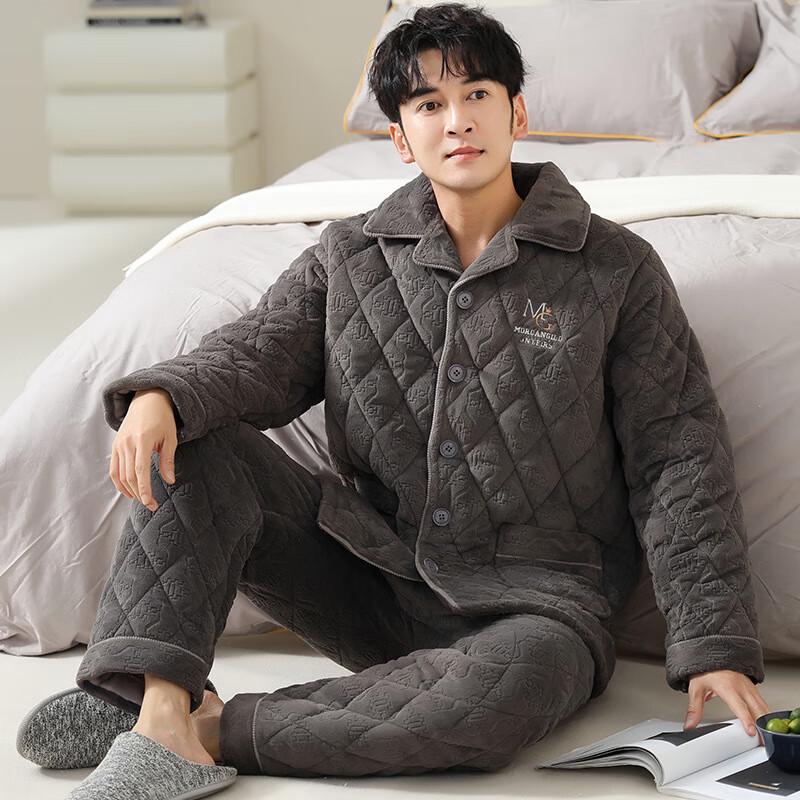 

Мужской зимний термокомплект для сна Qiaomeiren