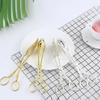 Retro European-style Cake Tongs Salad Tongs Dessert Baking BBQ Tools Food Tong Gold-plated Snack Clip Zinc Alloy Pastry Clamp
