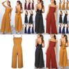 Elegant Womens Polka Dot Jumpsuit With Sleeveless And Wide Leg Pants Backless Design