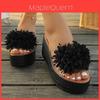 Wish Transparent Flower Pattern Pvc Flat Sandals With Rubber Sole For Summer Casual Wear