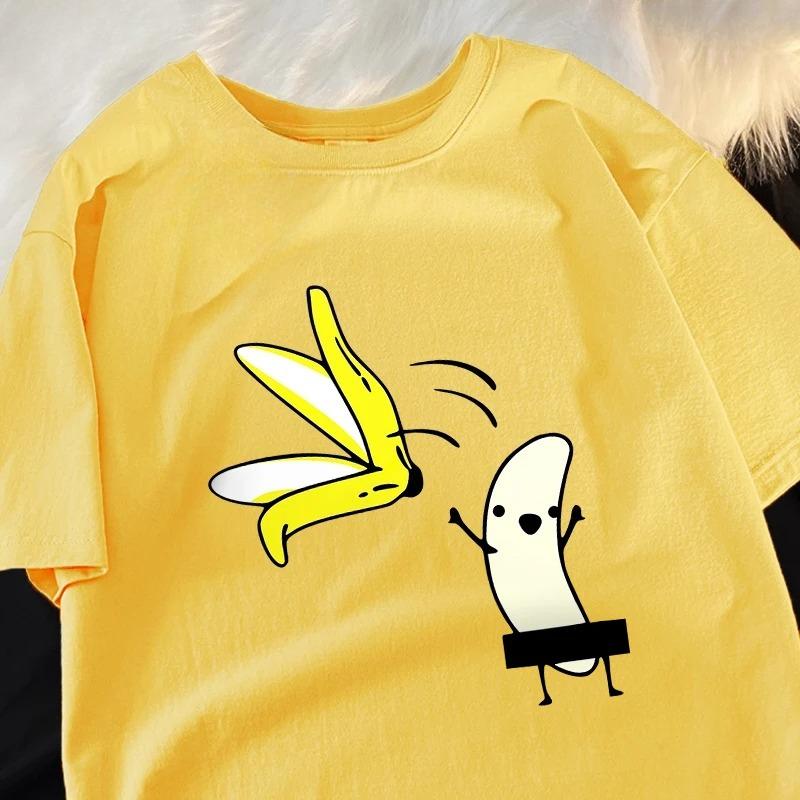 2026 New Summer Unisexs Tshirt  100 Cotton Instantprint Banana Pattern Loosefit Versatile Casual And Comfortable