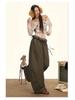 American Floral Balloon Pants - Women's Elastic Waist, Loose, Tie-Up, Slimming, Wide-Leg Design for Autumn & Winter