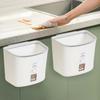 Wall Hanging Trash Can, Kitchen Cabinet Door Wastebasket, Saves Space, Easy Installation White 1