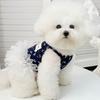 huaqianguhh White Tutu Dog Dress, Floral Sleeveless Princess Style Summer Pet Outfit for Small Dogs Teddy Bichon Frise