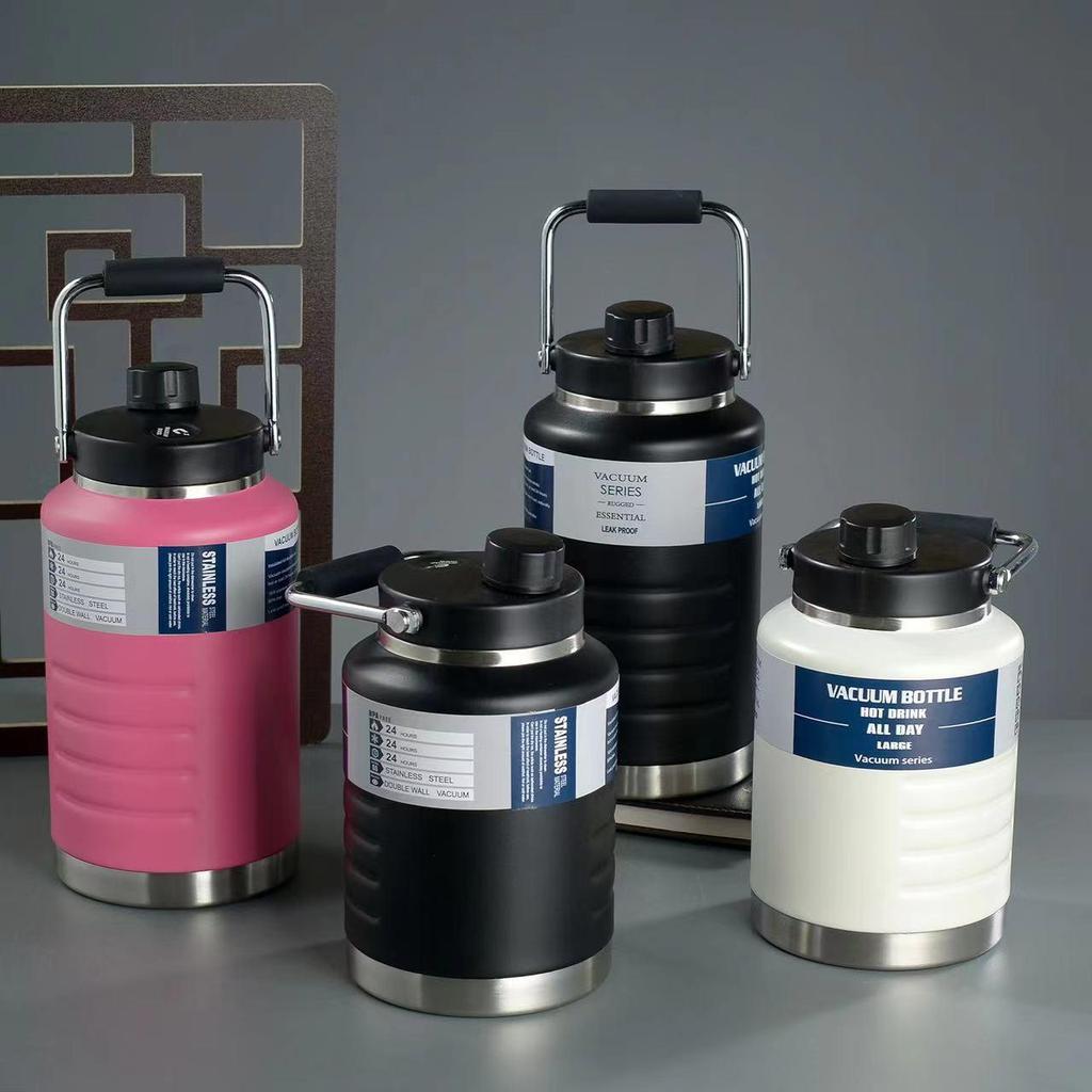 304 Stainless Steel Large Capacity Thermos Cup: Outdoor Insulated Ice Bucket & Fitness Water Bottle