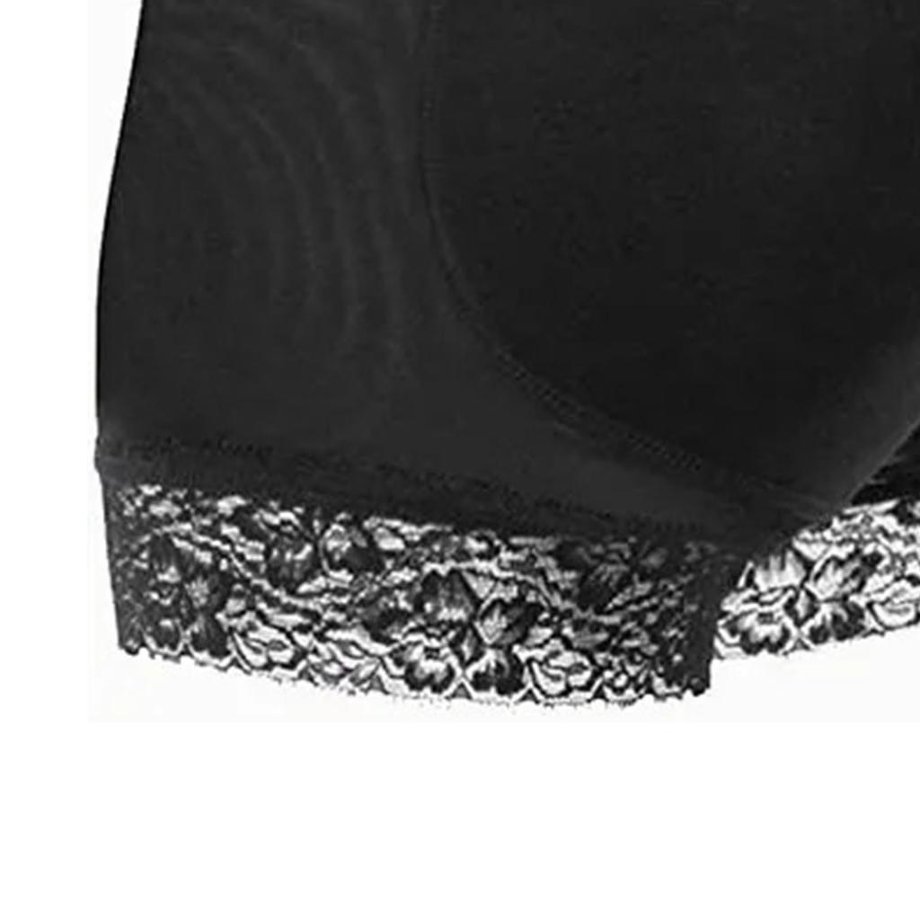 Women Butt Padded Enhancer Underwear Buttock Lifting Removable Sponge Pad Hip Lift Shorts Black M