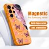 Fantastic Butterfly Print Case For Samsung S26 Edge S25 FE S24 Plus S23 S22 Ultra A15 A16 A17 A35 A36 A37 A54 A55 A56 A57 5G Magnetic Matte Cover