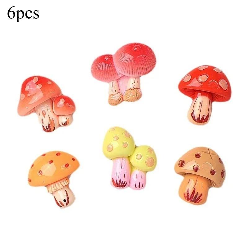 6pcs Mushroom Refrigerator Magnets Cute Fridge Locker Whiteboard Decorative Fridge Magnets Home Kitchen Office Decoration