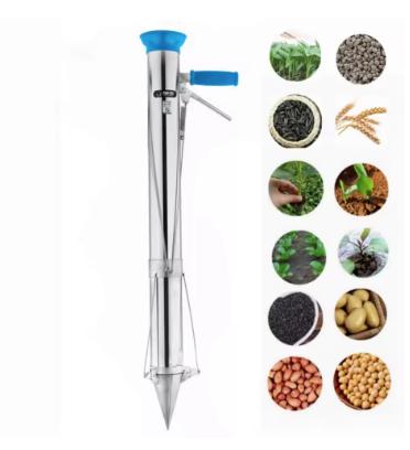Stainless Steel Manual Seedling Planter Long Handled Bulb Vegetable Planter Tools Agricultural Seeder Sapling Transplant Planter
