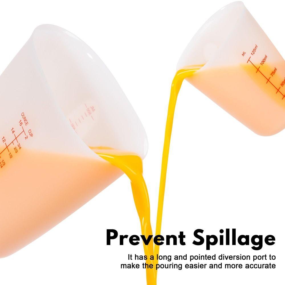 Double Scale Mixing Cups Silicone Pouring Measure Cups Chef Gifts Melting Cups  Jewelry Making