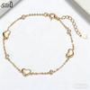EFFIE QUEEN 925 Pure Silver Heart Shape Zircon Adjustable Wristband Chain Link Heart Bracelet Jewelry Valentine's Day Gift SB02