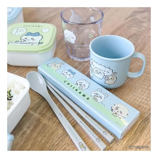 OSK Chiikawa Slide-Type Cutlery Set 48×191×H18mm Plastic CT-27