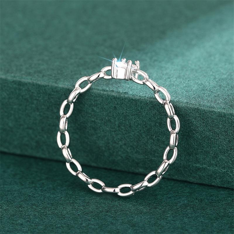 Buckle Geometric Ring, Simple And Minimalist Design Fashionable Single Ring, Popular Daily Style